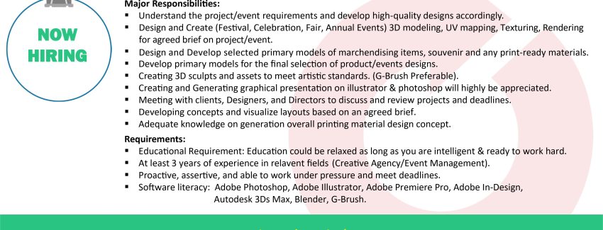 Senior Executive, Visualizer & 3D Designer